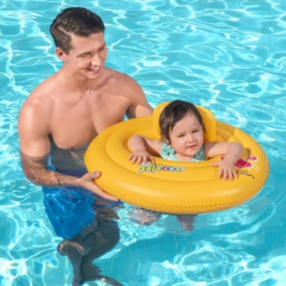 NEW Bestway Swim Safe Wondersplash Round 3-Ring Baby Boat Infant Floating Seat
